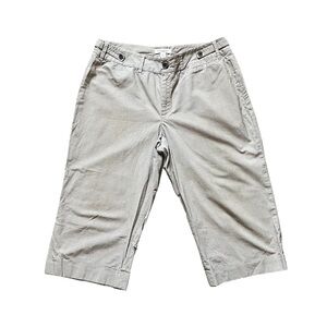 Banana Republic Gray White Striped Capri Short Size 14